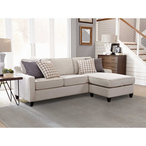 Isla - L-Shaped Sectional Sofa With Pillows - Beige