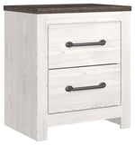 Gerridan - Two Drawer Night Stand - White / Gray - R&R Furniture Gallery (Fountain Valley, CA)