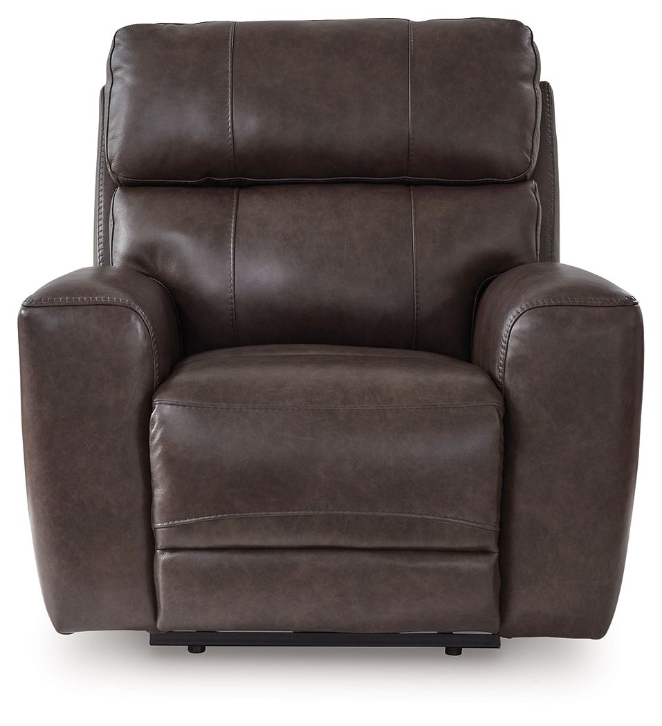 Crossplex - Power Recliner / Adjustable Headrest - Smoke - R&R Furniture Gallery (Fountain Valley, CA)