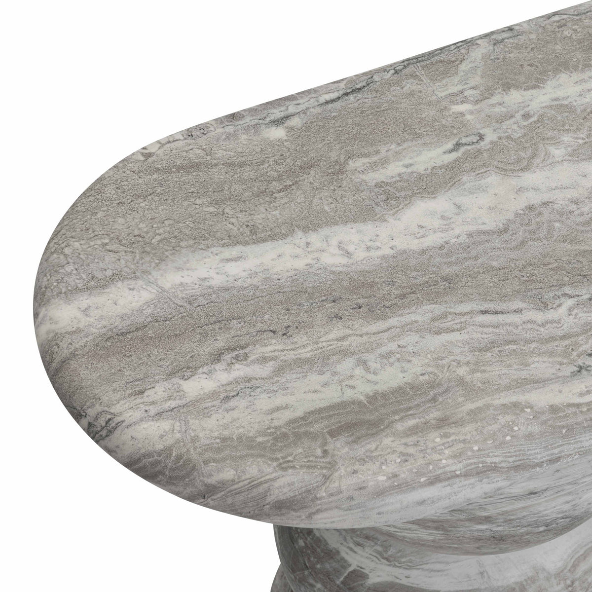 Hyre - Indoor / Outdoor Concrete Console Table - Faux Stone - R&R Furniture Gallery (Fountain Valley, CA)
