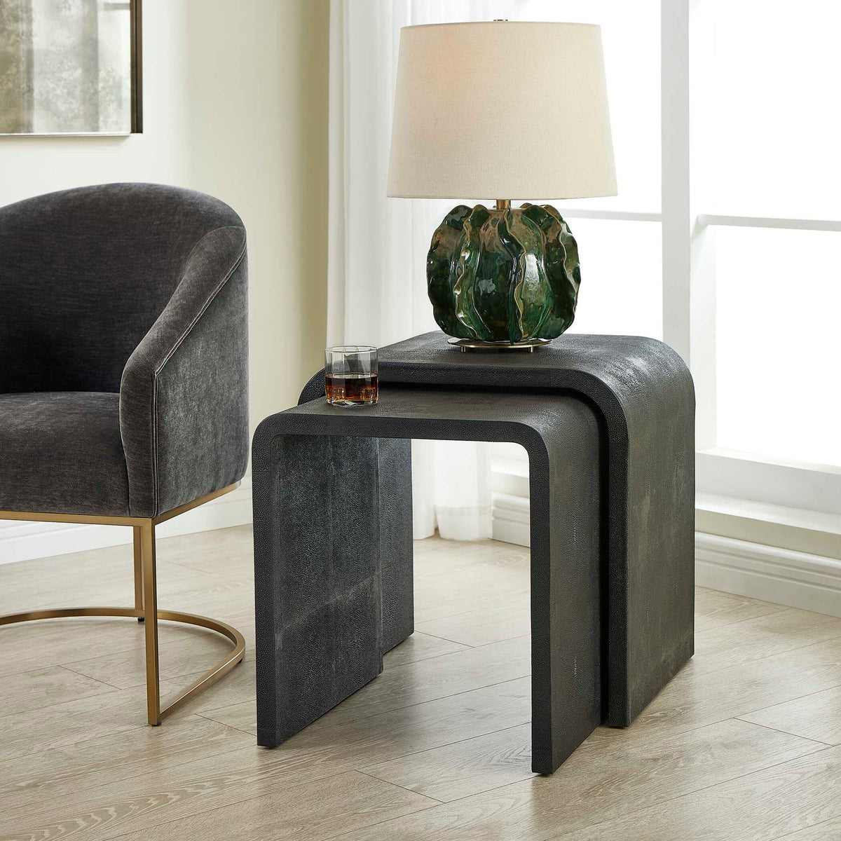 Interpose - Nesting Side Table (Set of 2) - Black