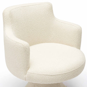 Jeffree - Performance Boucle Swivel Dining Chair - R&R Furniture Gallery (Fountain Valley, CA)