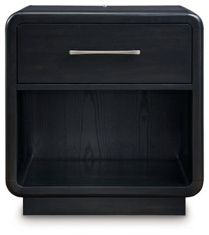 Rowanbeck - One Drawer Night Stand - Black - R&R Furniture Gallery (Fountain Valley, CA)