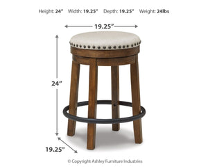 Valebeck - Upholstered Swivel Stool - R&R Furniture Gallery (Fountain Valley, CA)