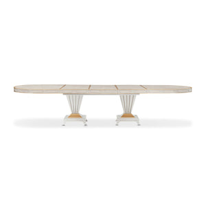 St. Charles - Double Pedestal Dining Table - Dove Gray - R&R Furniture Gallery (Fountain Valley, CA)