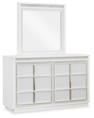 Chalanna - Dresser And Mirror - White - R&R Furniture Gallery (Fountain Valley, CA)