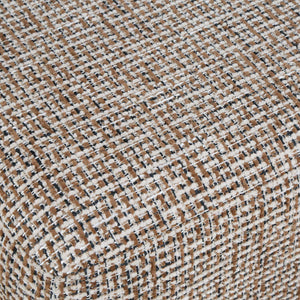 Kelce - Woven Checkered Ottoman - Brown