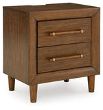 Lyncott - Two Drawer Night Stand - Brown - R&R Furniture Gallery (Fountain Valley, CA)