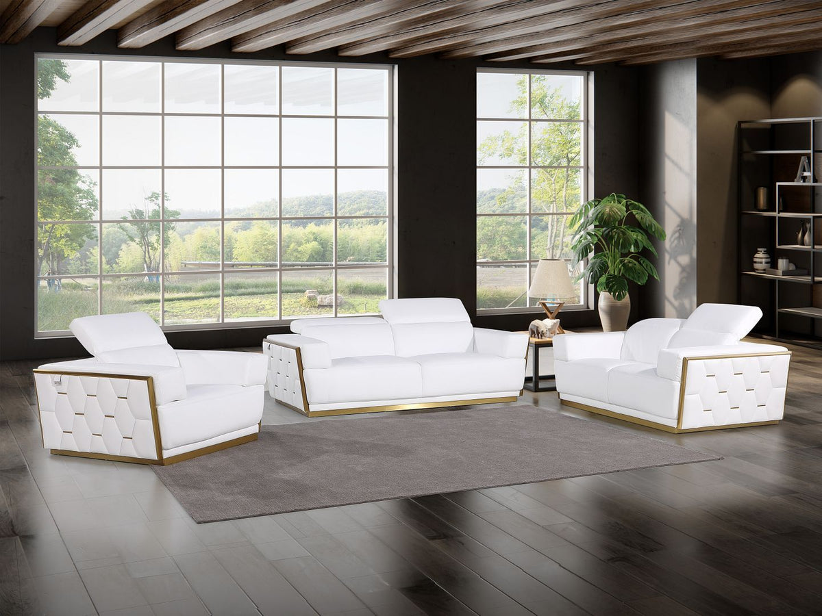 1111 - 3-Piece Sofa Set With Adjustable Headrest - R&R Furniture Gallery (Fountain Valley, CA)