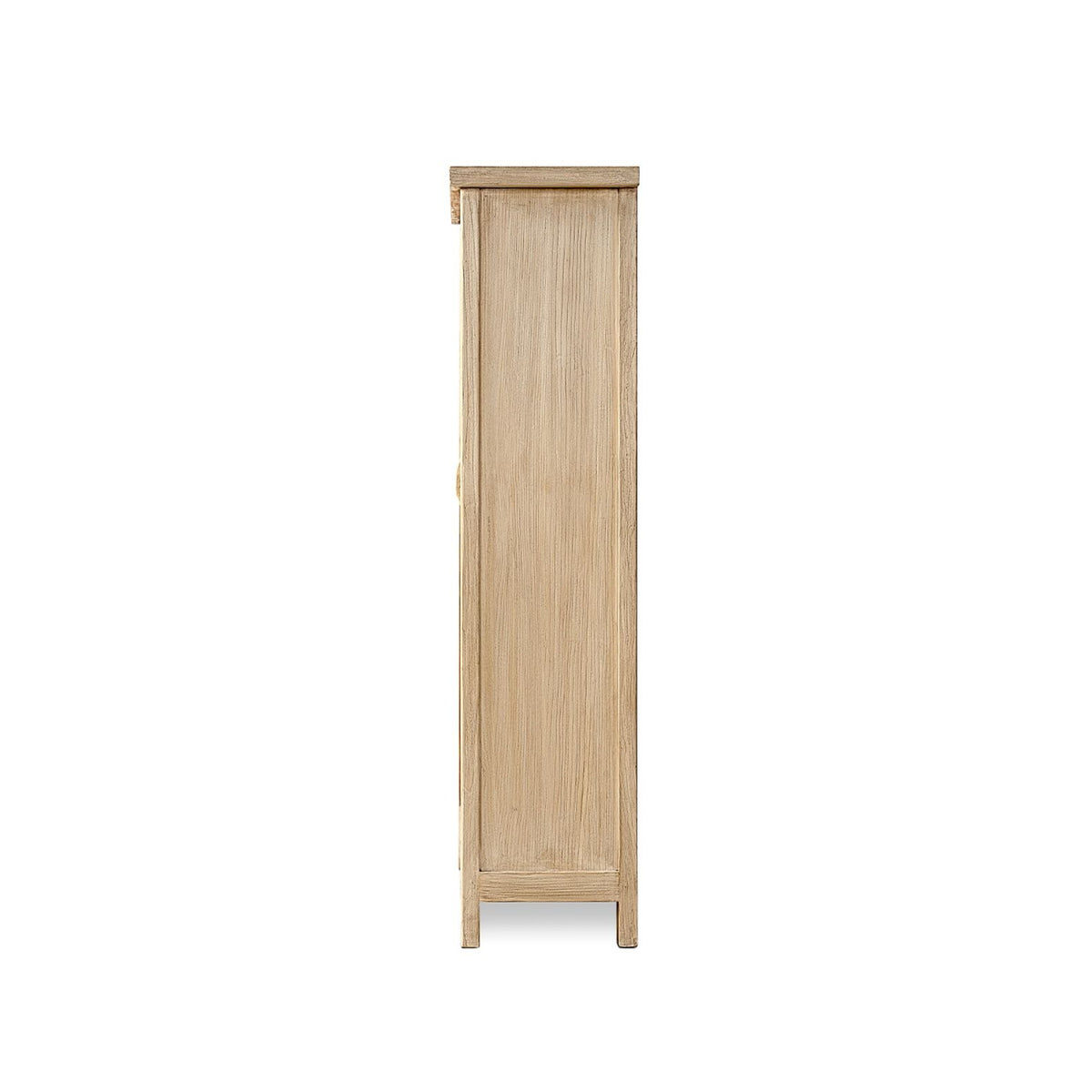 Jennifer Taylor Home Fable 2-door storage cabinet in light natural brown wood with sleek accent design and modern hardware
