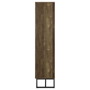 Gunderson - 8 Shelf Accent Cabinet - Oak