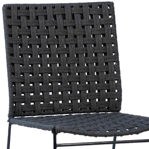 Forbes - Outdoor Dining Chair - Black And Charcoal