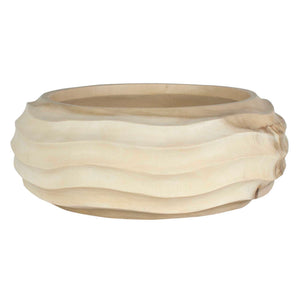 Waveform - Bleached Wood Bowl - Beige