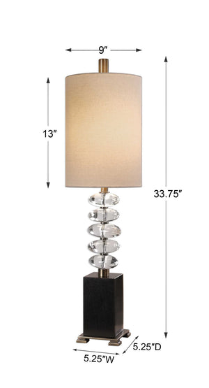 Edine - Buffet Lamp - Black / Brass / Brown