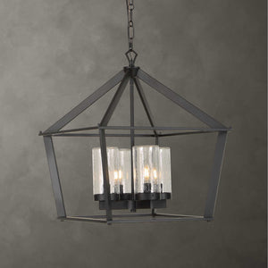 Evanston - 4 Light Indoor-Outdoor Pendant - Black