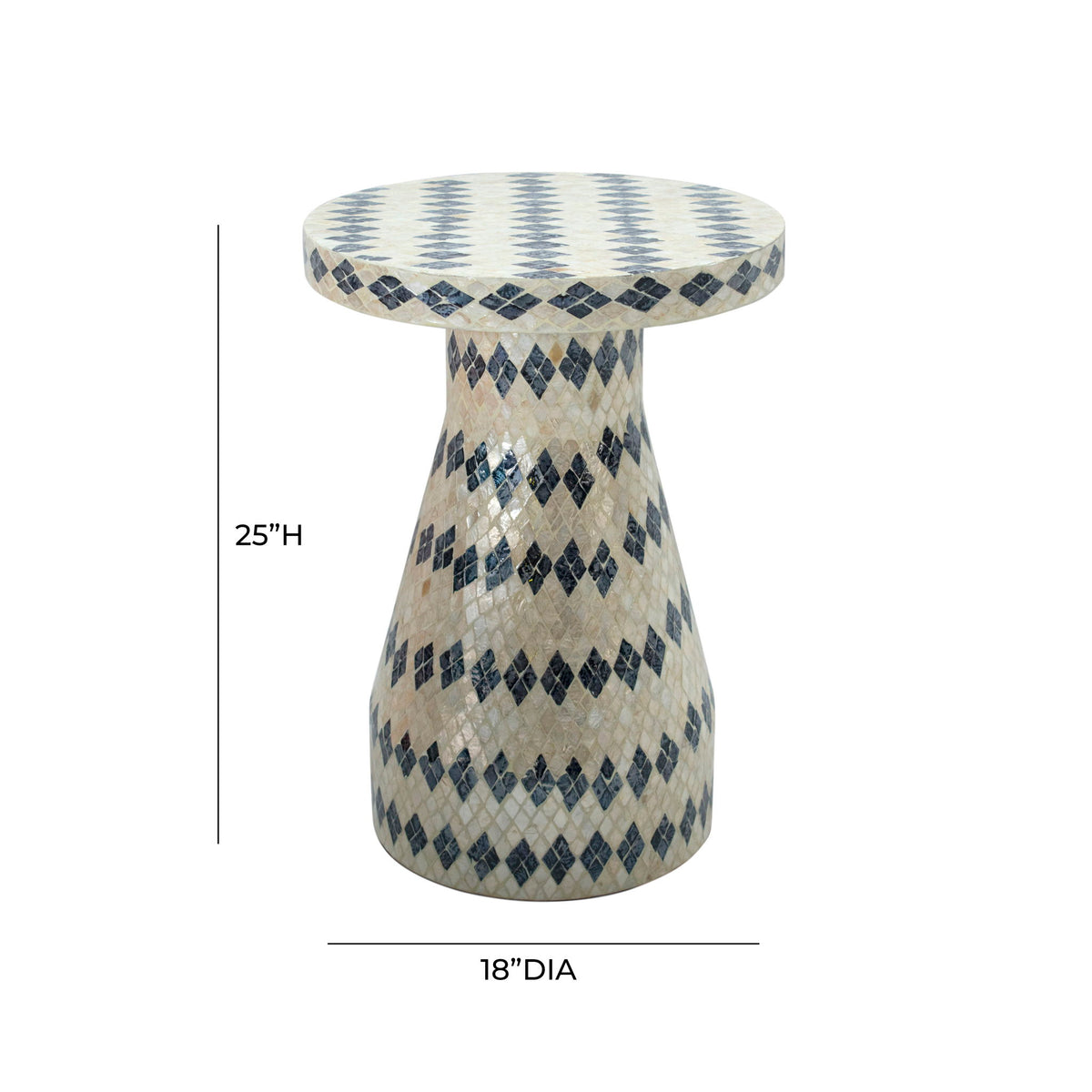 Halio - Checkered Shell Side Table - R&R Furniture Gallery (Fountain Valley, CA)