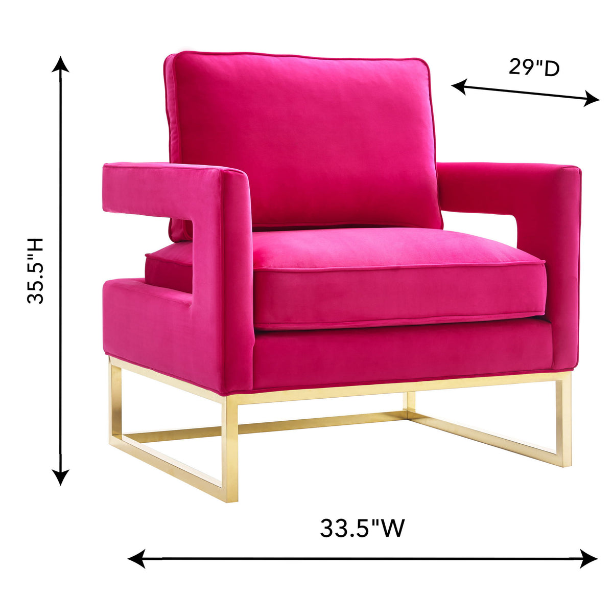 Avery - Velvet Chair With Polished Gold Base - R&R Furniture Gallery (Fountain Valley, CA)