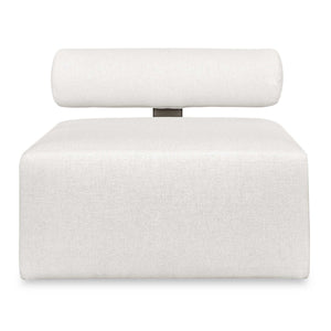 Bolster Back - Armless Outdoor Sofa - White