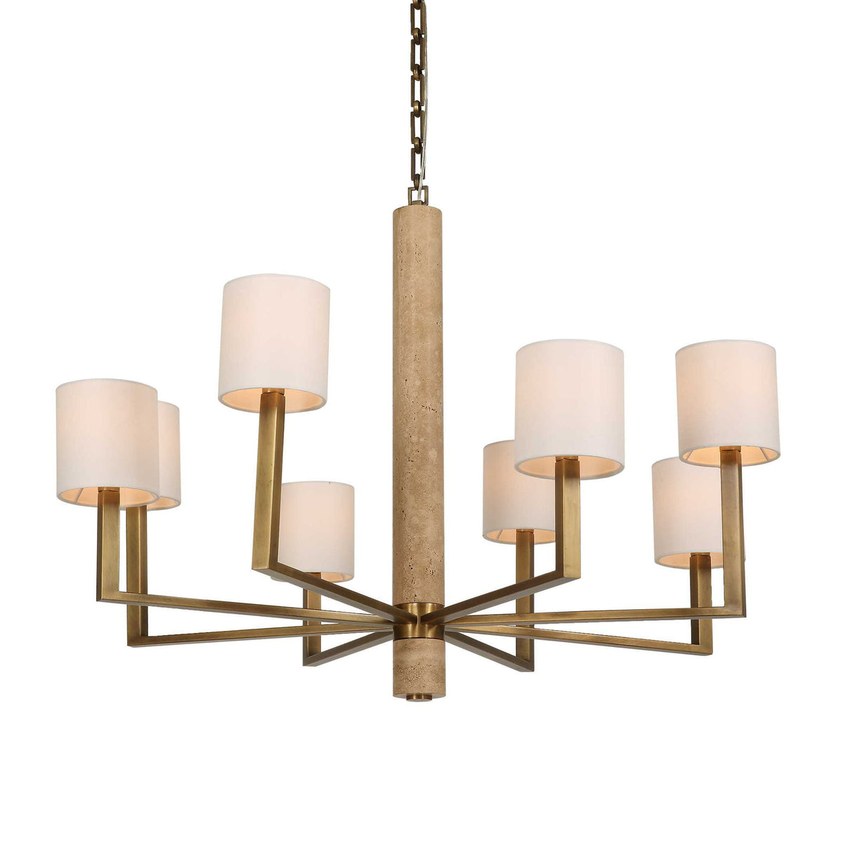 Commune - 8 Light Chandelier - Brass