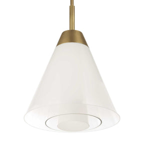 Tiered Ombre - 1 Light LED Pendant - Brass