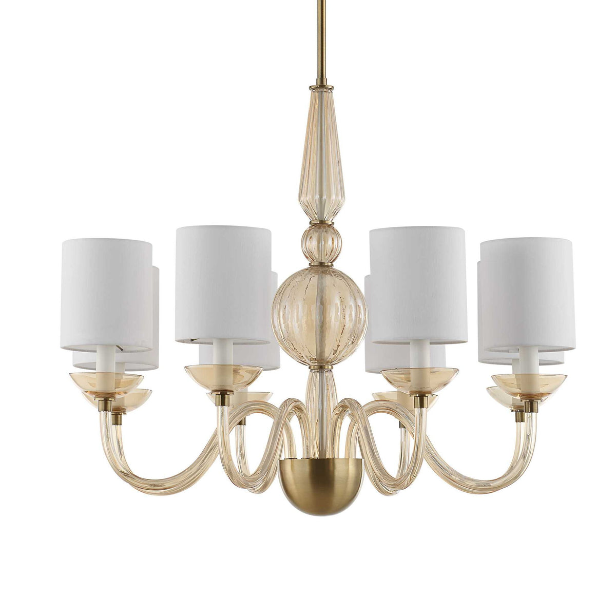 Palazzo - 8 Light Chandelier - Brass / Yellow