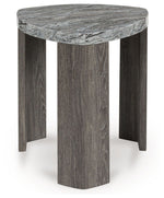 Surmour - Triangle End Table - Gray / Brown - R&R Furniture Gallery (Fountain Valley, CA)