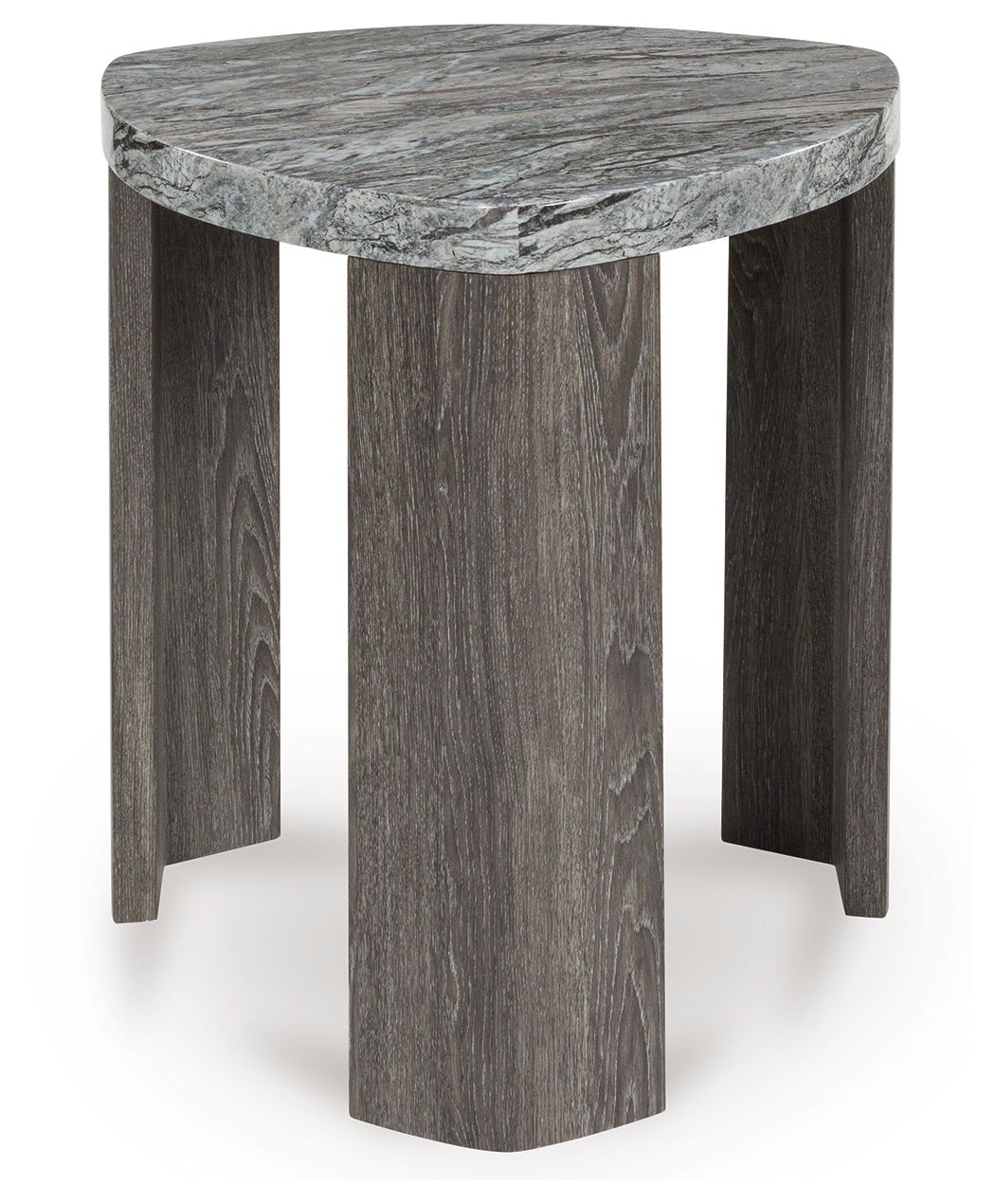 Surmour - Triangle End Table - Gray / Brown - R&R Furniture Gallery (Fountain Valley, CA)
