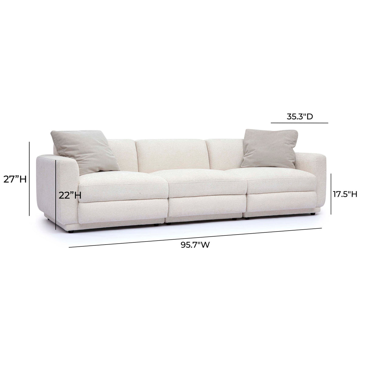 Perry - Modular Sofa - Cream - R&R Furniture Gallery (Fountain Valley, CA)
