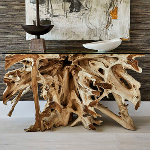 Center Root - Console Table - Brown / Woodtone