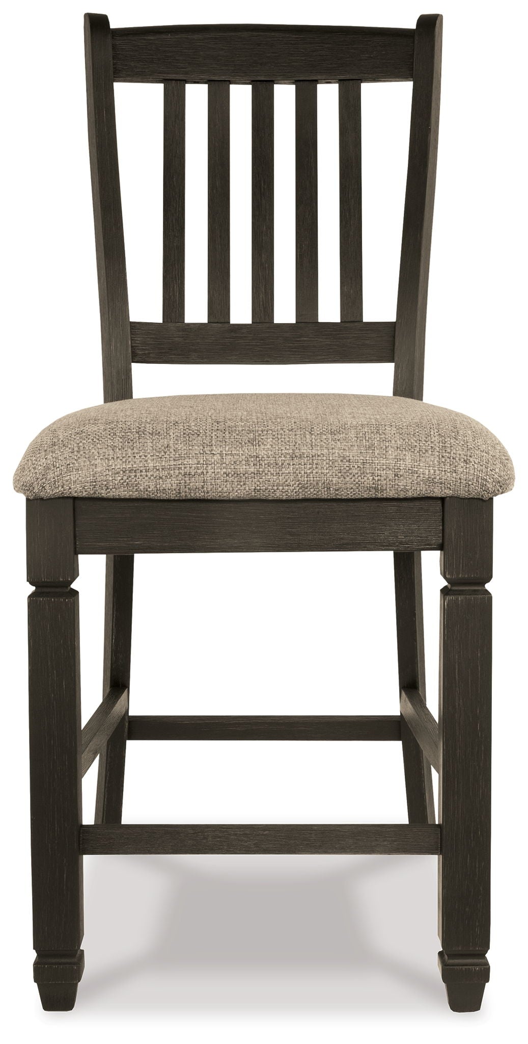 Tyler Creek - Upholstered Barstool (Set of 2) - Black / Grayish Brown - R&R Furniture Gallery (Fountain Valley, CA)