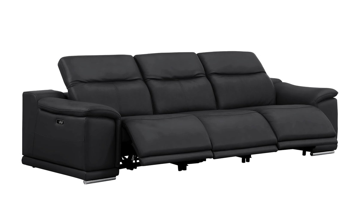 2679 - Power Reclining Sofa, Console Loveseat & Chair Set In Genuine Leather (6 Recliners)
