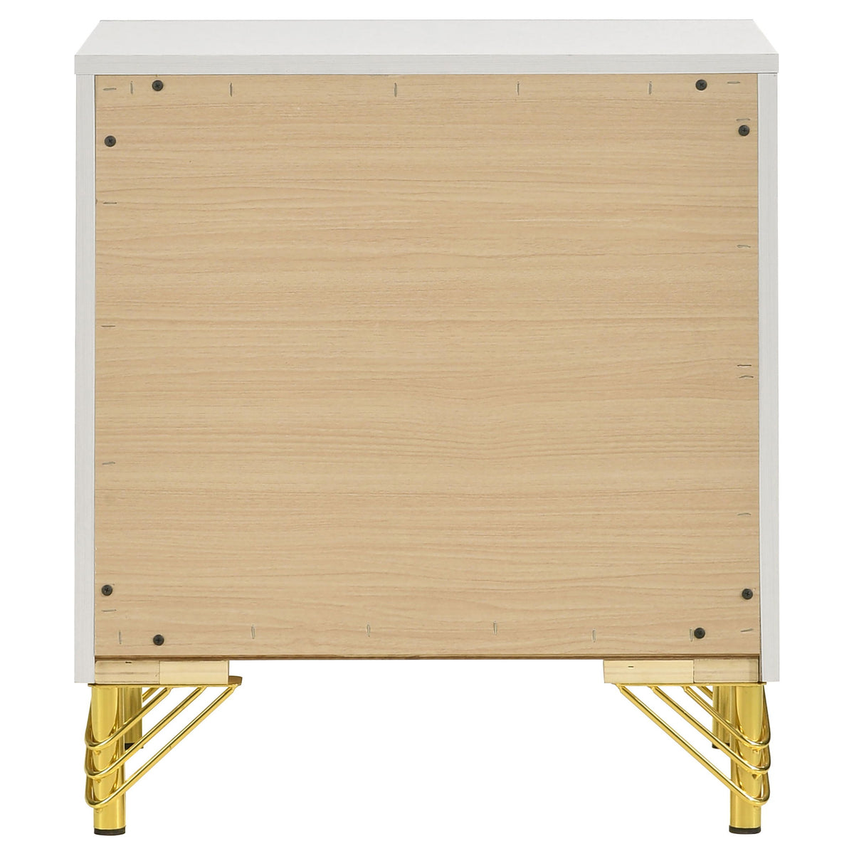 Chesney - 2 Drawer Nightstand With Trim, Bedroom Side Table - White