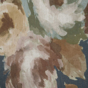 Lainey - Floral Upholstered Armchair - Blue
