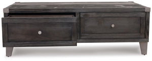 Todoe - Lift Top Cocktail Table - Dark Gray