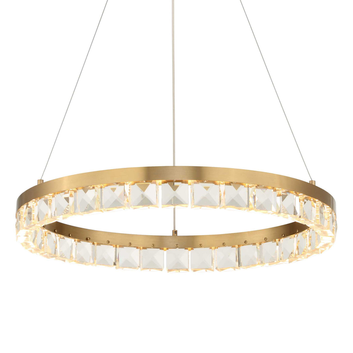 Segovia - Round Crystal LED Chandelier - Gold