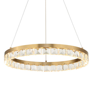 Segovia - Round Crystal LED Chandelier - Gold