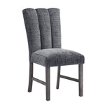 Dining Chair With Padded Seating And Back (Set of 2) - Dark Gray