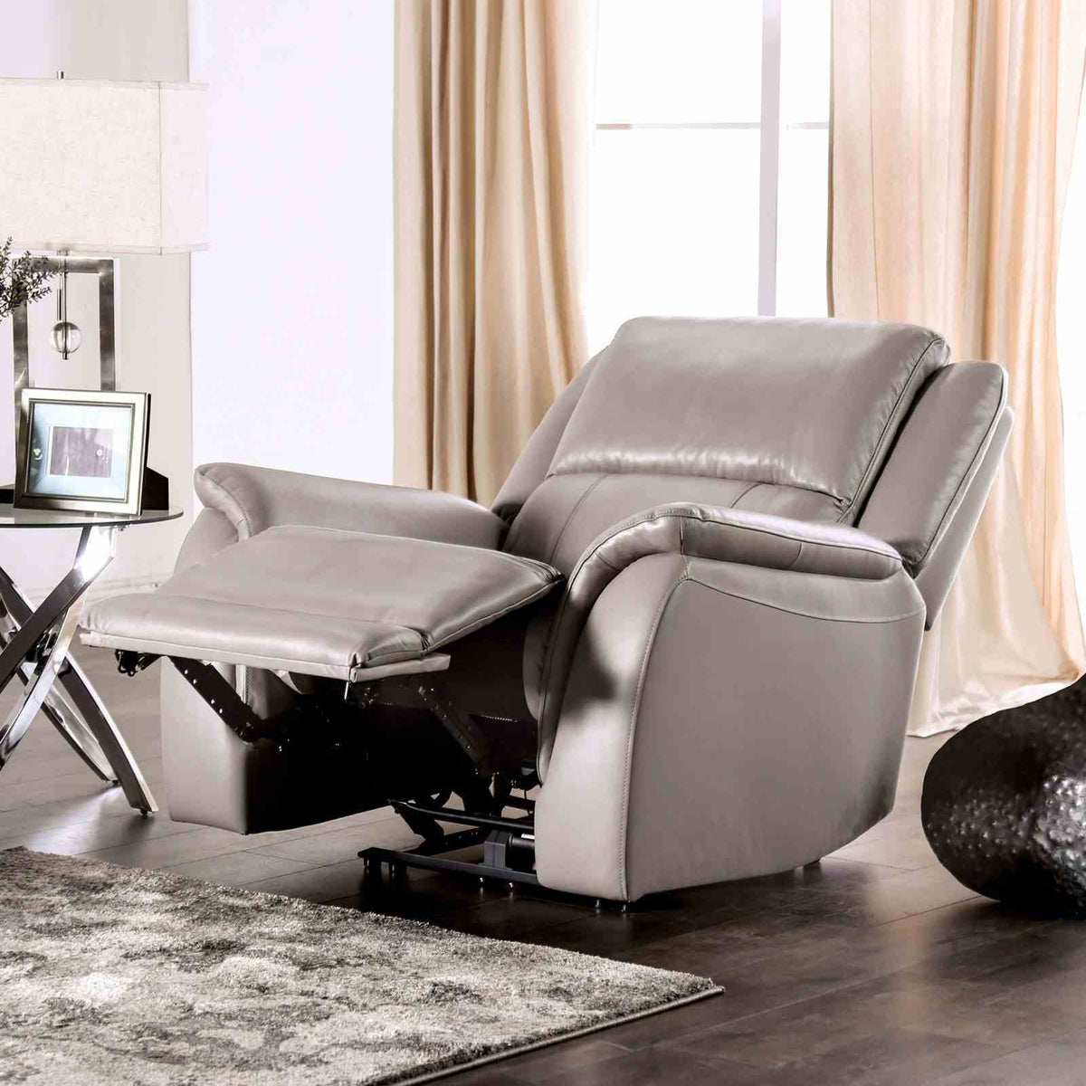 Gorgius - Power Recliner, Light Gray
