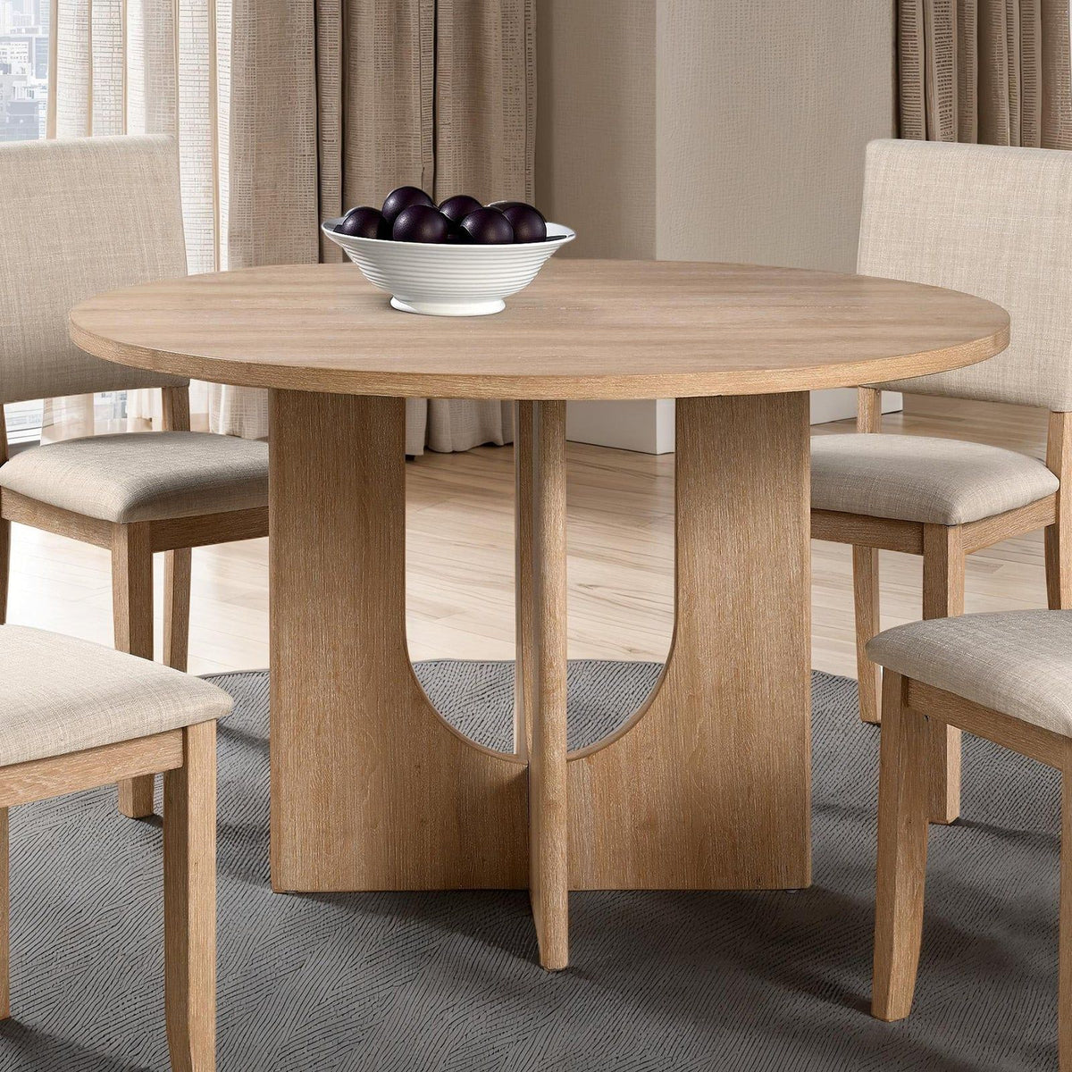 Oberto - Round Dining Table, Natural