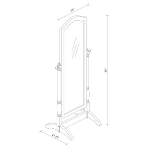 Meriwel - Adjustable Full Length Cheval Mirror With Arched Top - Brown
