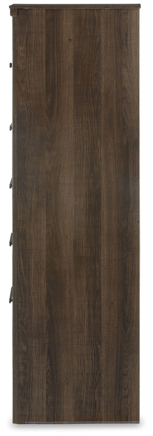 Juararo - Five Drawer Chest - Dark Brown - R&R Furniture Gallery (Fountain Valley, CA)