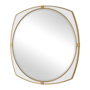 Estella - Round Mirror - Gold / White