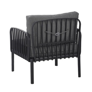 Outdoor Patio Club Chair, Waterproof Thick Cushion Deep Seating