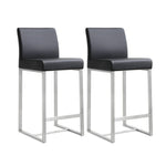 Denmark - Stainless Steel Counter Stool (Set of 2) - R&R Furniture Gallery (Fountain Valley, CA)