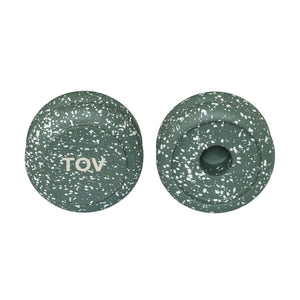 Gabby - Stacking Candle Holder (Set of 2) - Speckled Green