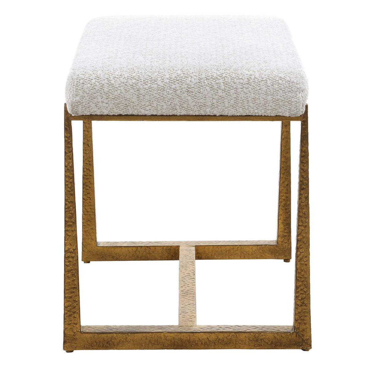 Midas - Small Bench - Gold / White