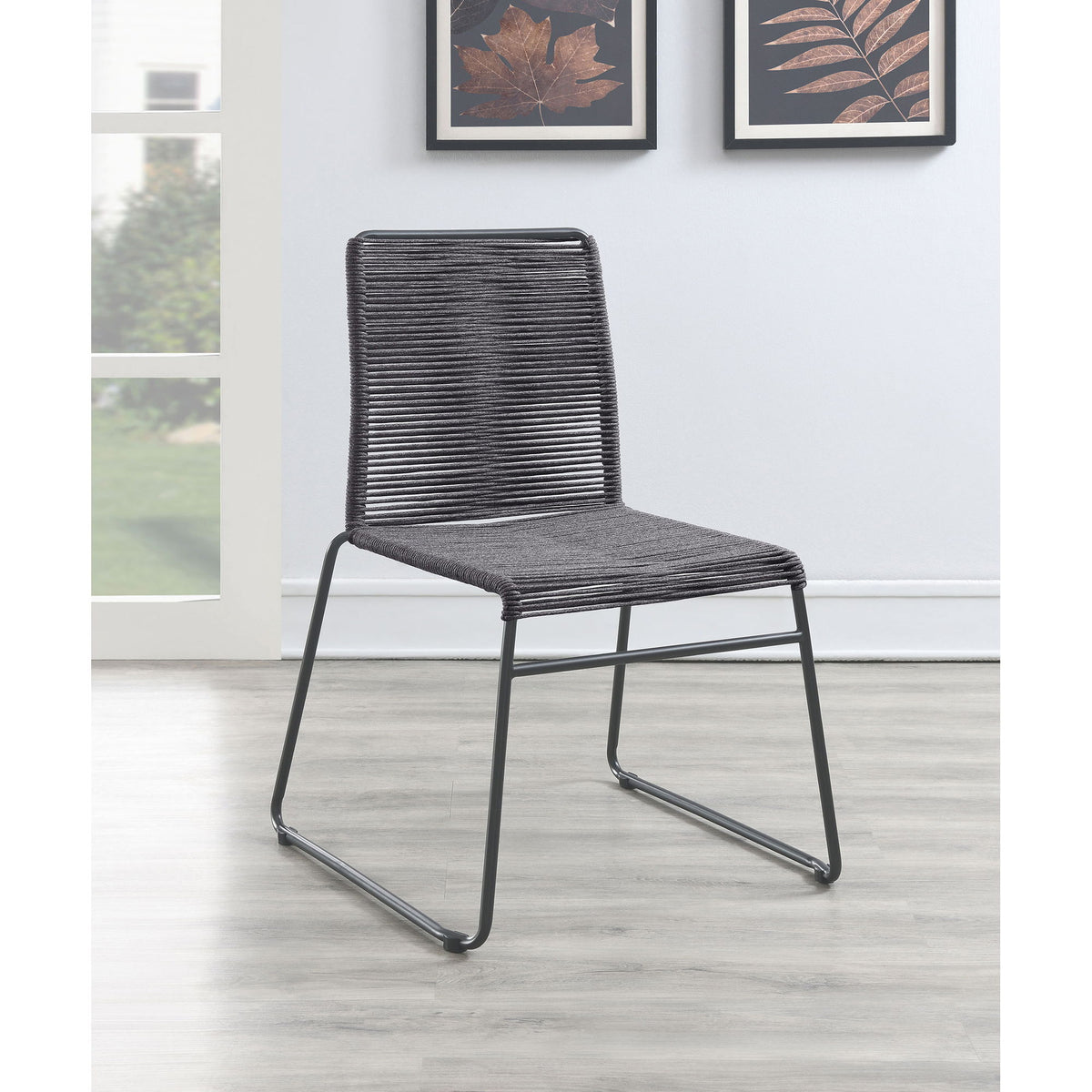 Jerome - Stackable Side Chair (Set of 2) - Charcoal