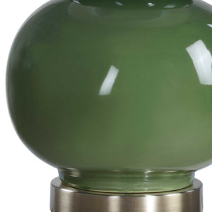 Ceramic Table Lamp - Dark Green