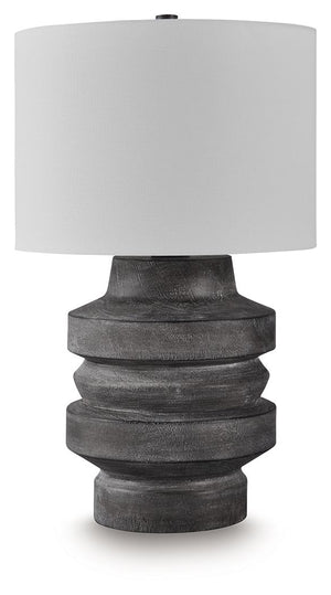 Wahida - Poly Table Lamp - Distressed Black - R&R Furniture Gallery (Fountain Valley, CA)
