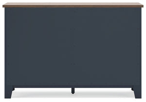 Landocken - Dresser - Brown / Blue - R&R Furniture Gallery (Fountain Valley, CA)
